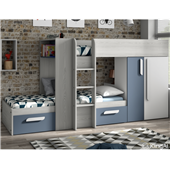 Двухъярусная кровать со шкафом Анталия Fmebel 90x200