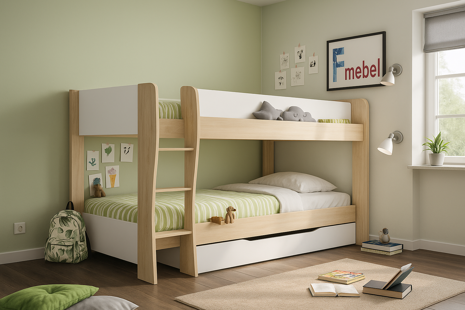 Двухъярусная кровать Марави Fmebel 90x200