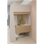 Кровать-чердак со столом Монтана Fmebel