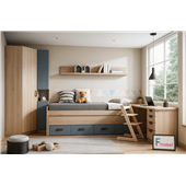 Кровать с дополнительным спальным местом Кливленд Fmebel 90x190