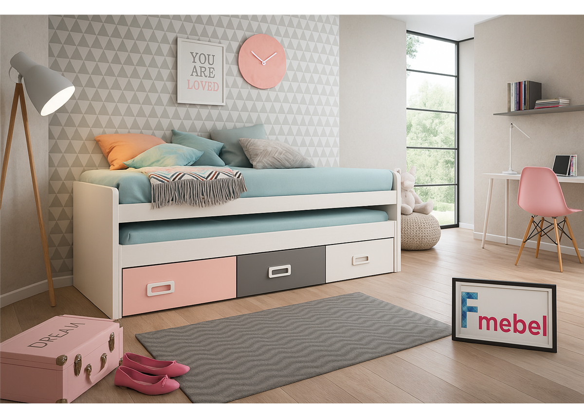 Кровать с дополнительным спальным местом Кливленд Fmebel 90x190