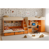 Кровать для троих детей Бредфорд Fmebel 80x190