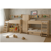 Кровать для троих детей Престон Fmebel 80x190
