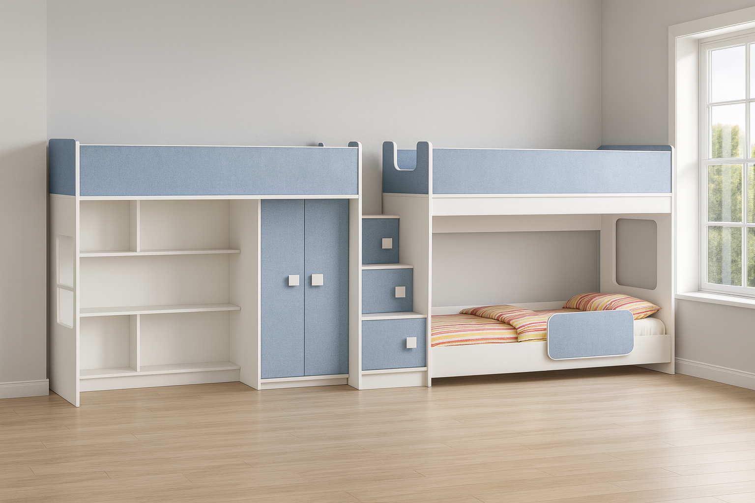 Кровать для троих детей Омаха Fmebel 80x190