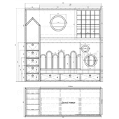 Двухъярусная кровать домик Карловац Fmebel