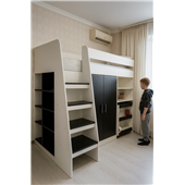 Кровать-чердак со столом Дакота Fmebel 80х190