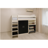 Кровать-чердак со столом Дакота Fmebel 80х190