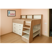 Ліжко-горище з шафою Іллінойс Fmebel 80x190