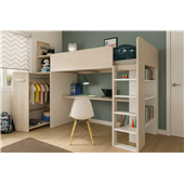 Кровать-чердак со столом и шкафом Лилль Fmebel 90x200