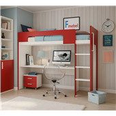 Кровать-чердак со столом Сицилия Fmebel 90x200