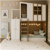 Двухъярусная кровать домик Ковентри Fmebel