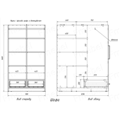 Кровать-чердак со столом и шкафом Наска Fmebel