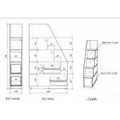 Кровать-чердак со столом и шкафом Наска Fmebel