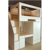 Кровать-чердак со столом и шкафом Наска Fmebel