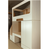 Кровать-чердак со столом и шкафом Наска Fmebel