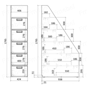 Двоярусне ліжко Басселтон-2 Fmebel