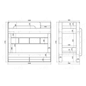 Двоярусне ліжко Басселтон-2 Fmebel