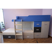 Двоярусне ліжко з шафою Відень Fmebel 90x200