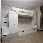 Двухъярусная кровать с дополнительным спальным местом Фарго Fmebel 80x190