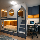 Двухъярусная кровать домик Карловац Fmebel