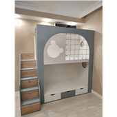 Двухъярусная кровать домик Картахена Fmebel