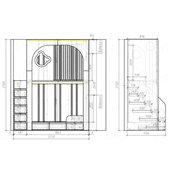 Двухъярусная кровать домик Картахена Fmebel