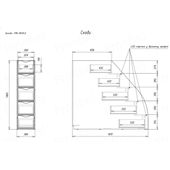 Ліжко-горище зі столом двомісне Оксфорд-2 Fmebel