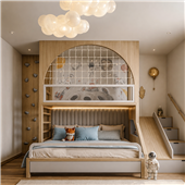 Двухъярусная кровать со спортивно игровой зоной Шеффилд Fmebel