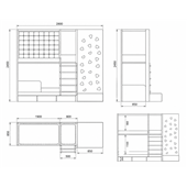 Двухъярусная кровать со спортивно игровой зоной Лондон Fmebel
