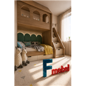 Двухъярусная кровать домик Дессау Fmebel