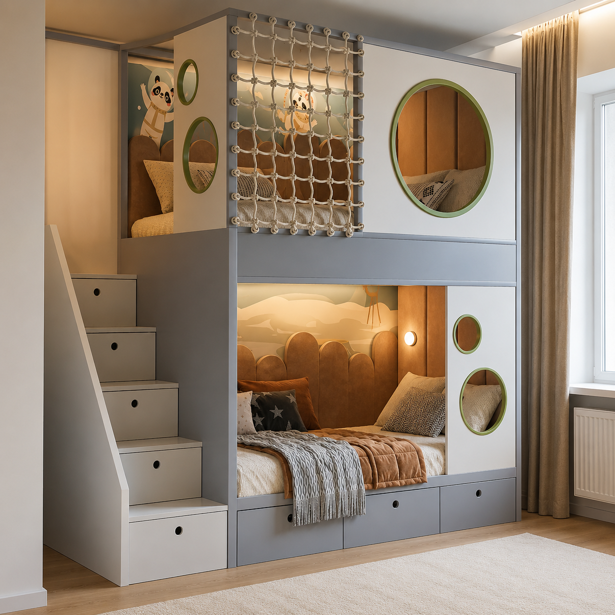 Двухъярусная кровать домик Сабадель Fmebel 