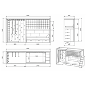 Двухъярусная кровать со спортивно игровой зоной Лион Fmebel