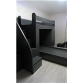 Кровать-чердак со столом двухместная Оксфорд-2 Fmebel